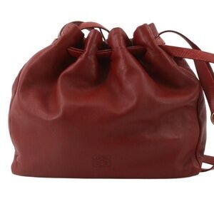 Loewe red Leather Shoulder Bag